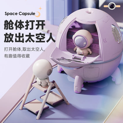 Space capsule usb humidifier desktop home mini small astronaut car aromatherapy large mist cross-border gift